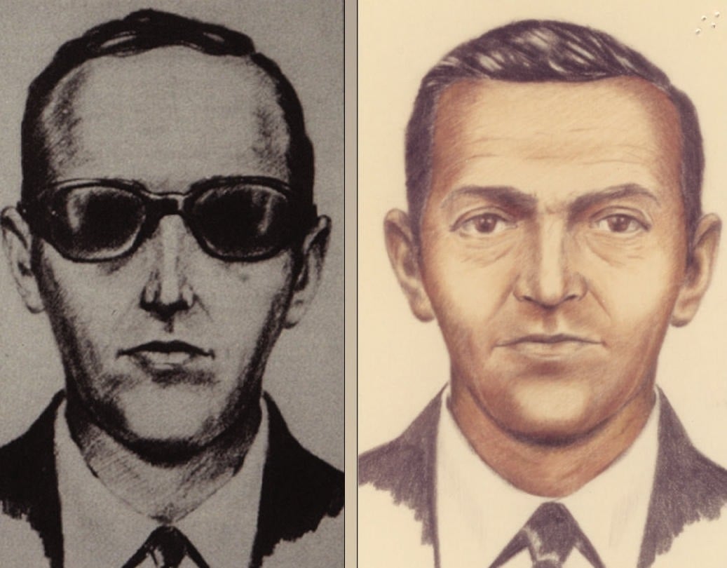 FBI composite sketches of the D.B. Cooper hijacking suspect